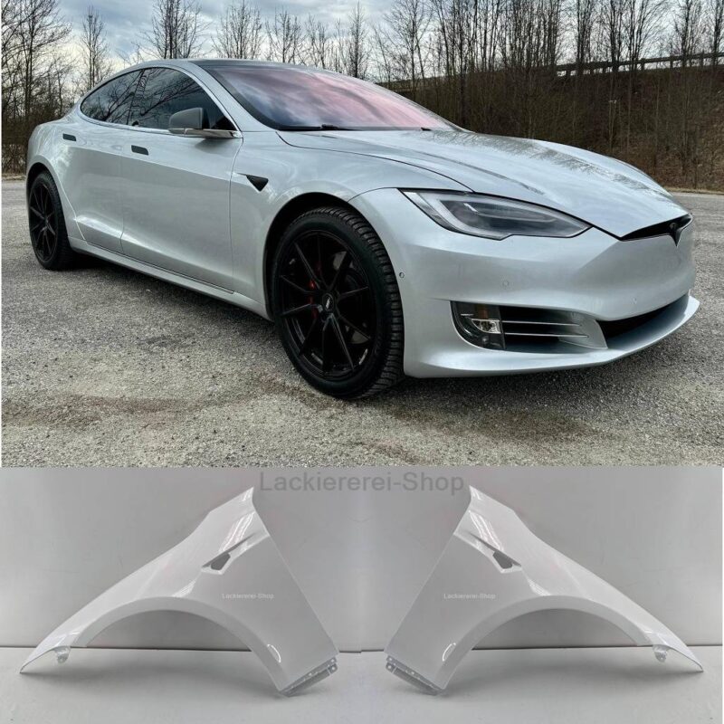 KOTFLÜGEL VORNE LACKIERT IN WUNSCHFARBE NEU für TESLA Model S 2016-2020 ALU