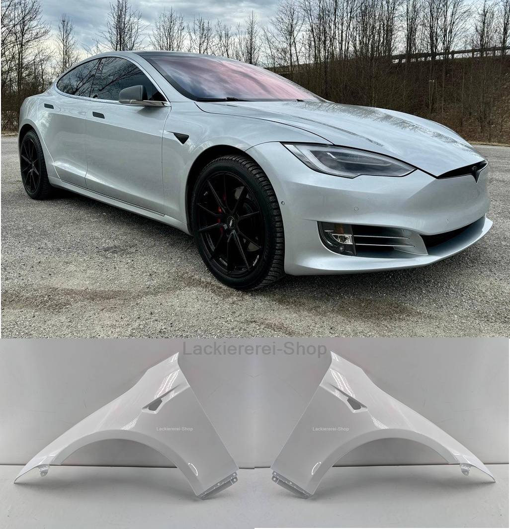 KOTFLÜGEL VORNE LACKIERT IN WUNSCHFARBE NEU für TESLA Model S 2016-2020 ALU