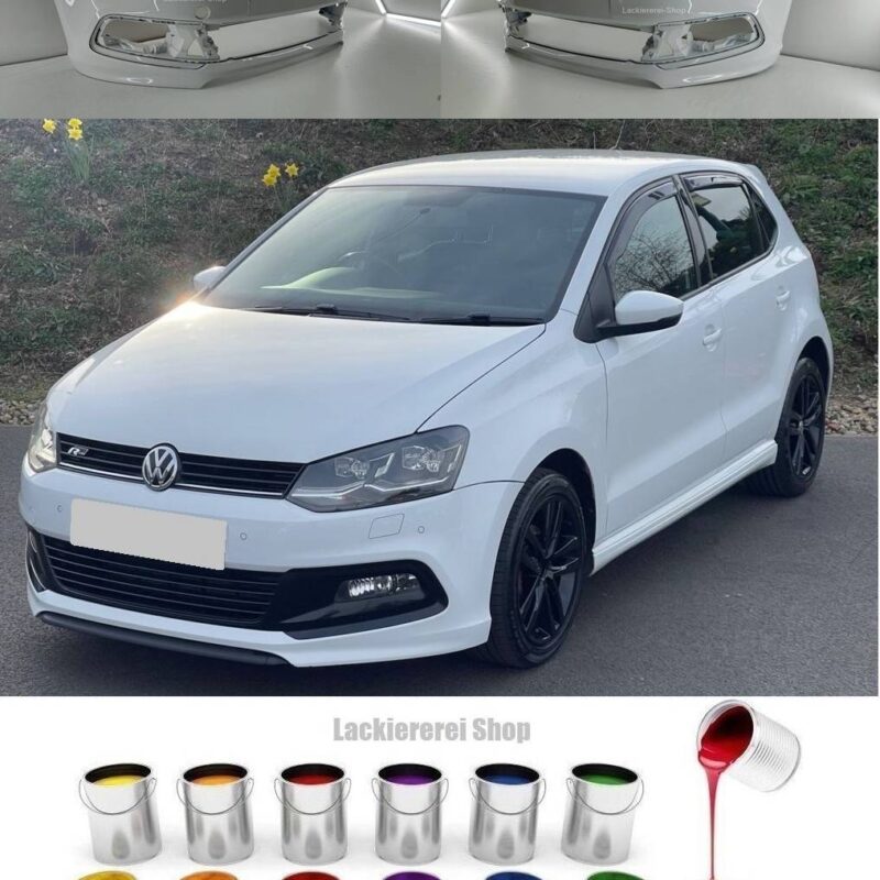 STOßSTANGE VORNE LACKIERT IN WUNSCHFARBE NEU VW Polo R-line 2014-2017 ORIGINAL