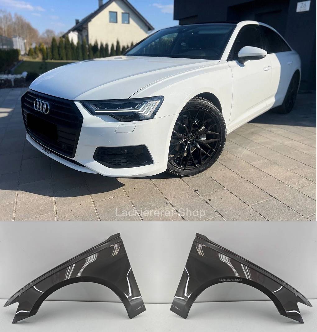 KOTFLÜGEL VORNE LACKIERT IN WUNSCHFARBE NEU für Audi A6 C8 2018-2025 ALU