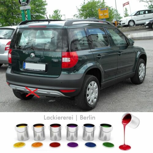 Skoda Yeti 2009-2013 STOßSTANGE HINTEN SCHWARZ (UNLACKIERT) NEU ORIGINALTEIL