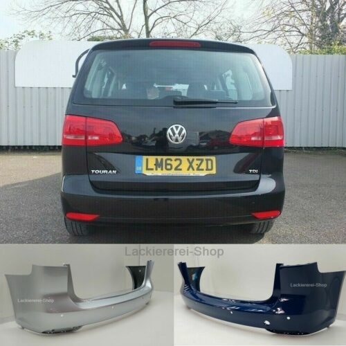 STOßSTANGE HINTEN LACKIERT IN WUNSCHFARBE NEU für VW Touran 2010-2015 versch. Varianten