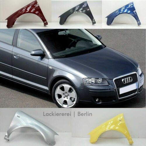 KOTFLÜGEL VORNE LACKIERT IN WUNSCHFARBE NEU für Audi A3 8P 2003-2008
