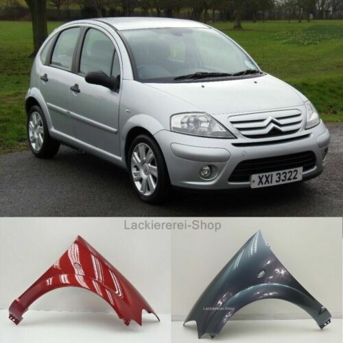 KOTFLÜGEL VORNE LACKIERT IN WUNSCHFARBE NEU für Citroen C3 2005-2009
