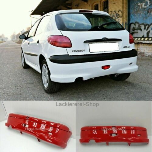 STOßSTANGE HINTEN LACKIERT IN WUNSCHFARBE NEU für Peugeot 206 2003-2009