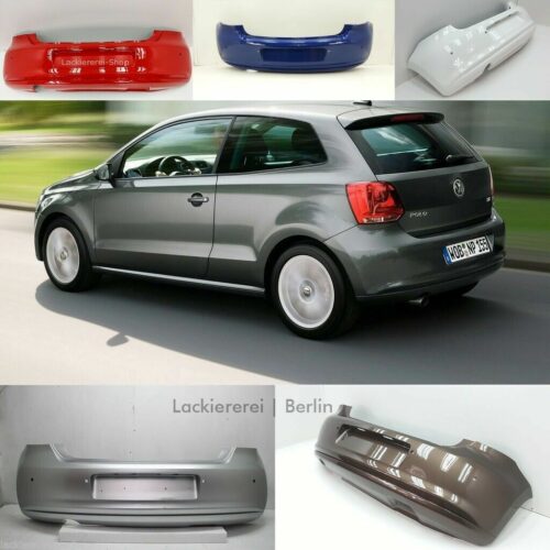 STOßSTANGE HINTEN LACKIERT IN WUNSCHFARBE NEU für VW Polo 6R 2009-2014 mit PDC