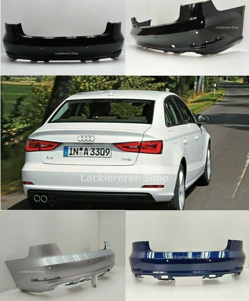 STOßSTANGE HINTEN LACKIERT IN WUNSCHFARBE NEU für Audi A3 8V Limousine/Cabrio 2013-2016