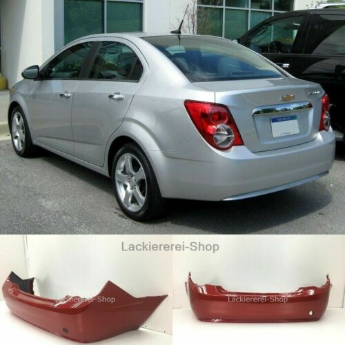 STOßSTANGE HINTEN LACKIERT IN WUNSCHFARBE NEU für Chevrolet Aveo Stufenheck 2011-2014