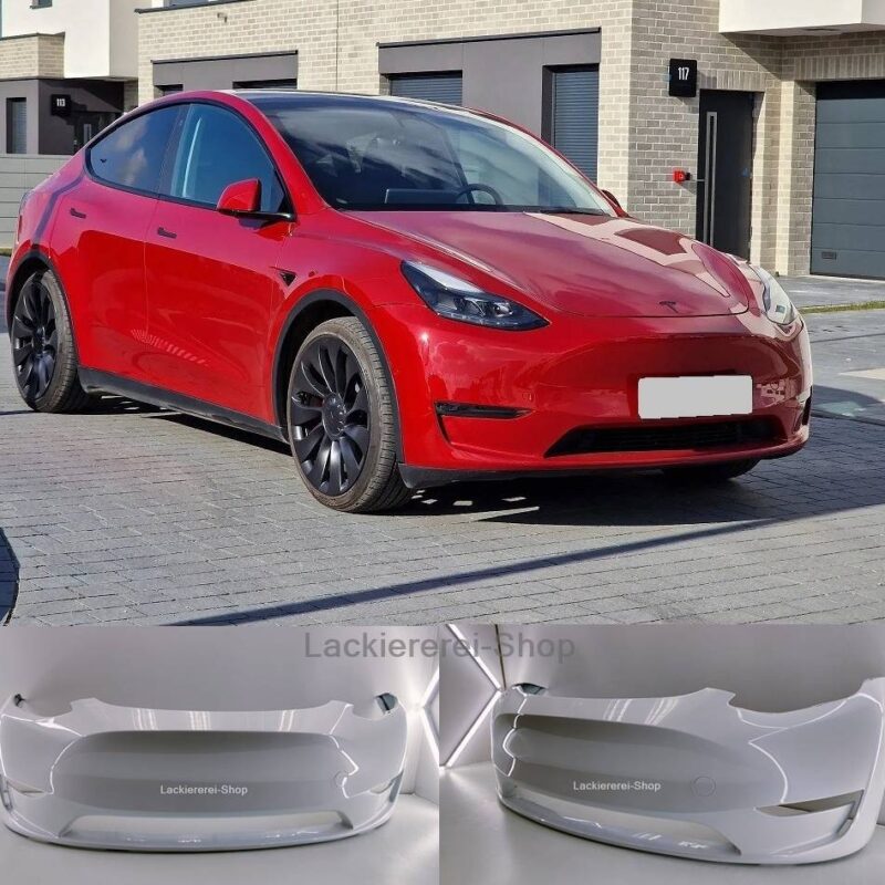 STOßSTANGE VORNE LACKIERT IN WUNSCHFARBE NEU für TESLA Model Y 2020-2025 mit PDC