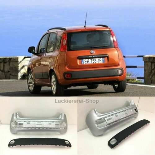STOßSTANGE HINTEN LACKIERT IN WUNSCHFARBE + STOßLEISTE NEU für Fiat Panda ab 2012-