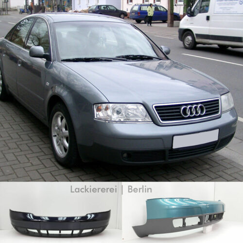 STOßSTANGE VORNE LACKIERT IN WUNSCHFARBE NEU für Audi A6 C5 1997-2001 ohne SRA