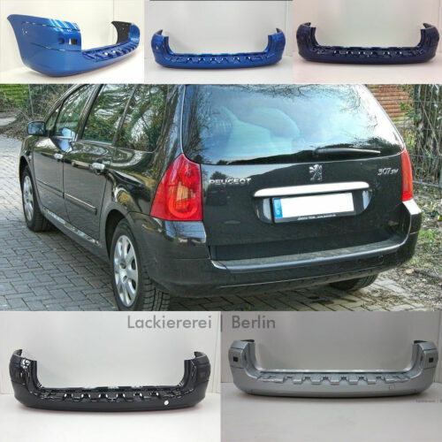 STOßSTANGE HINTEN LACKIERT IN WUNSCHFARBE NEU für Peugeot 307 SW KOMBI ohne PDC