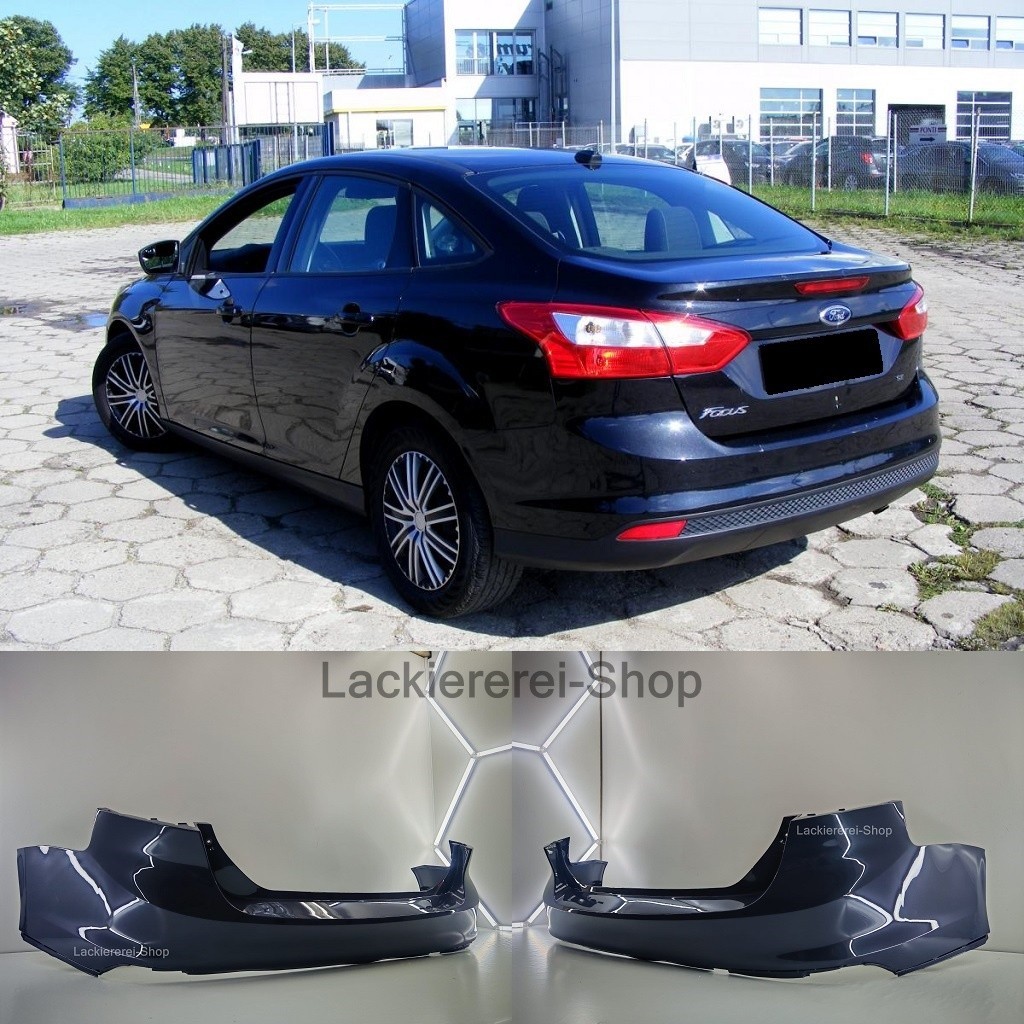 STOßSTANGE HINTEN LACKIERT IN WUNSCHFARBE NEU für Ford Focus Stufenheck 2011-2014