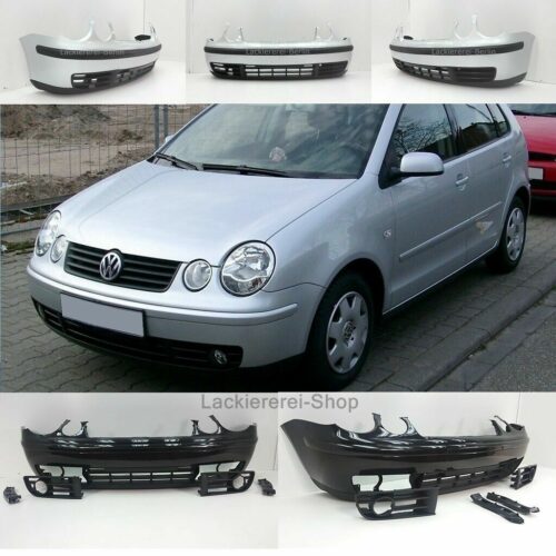STOßSTANGE VORNE LACKIERT IN WUNSCHFARBE +Stoßleiste +Spoiler für VW Polo 9N 2001-2005