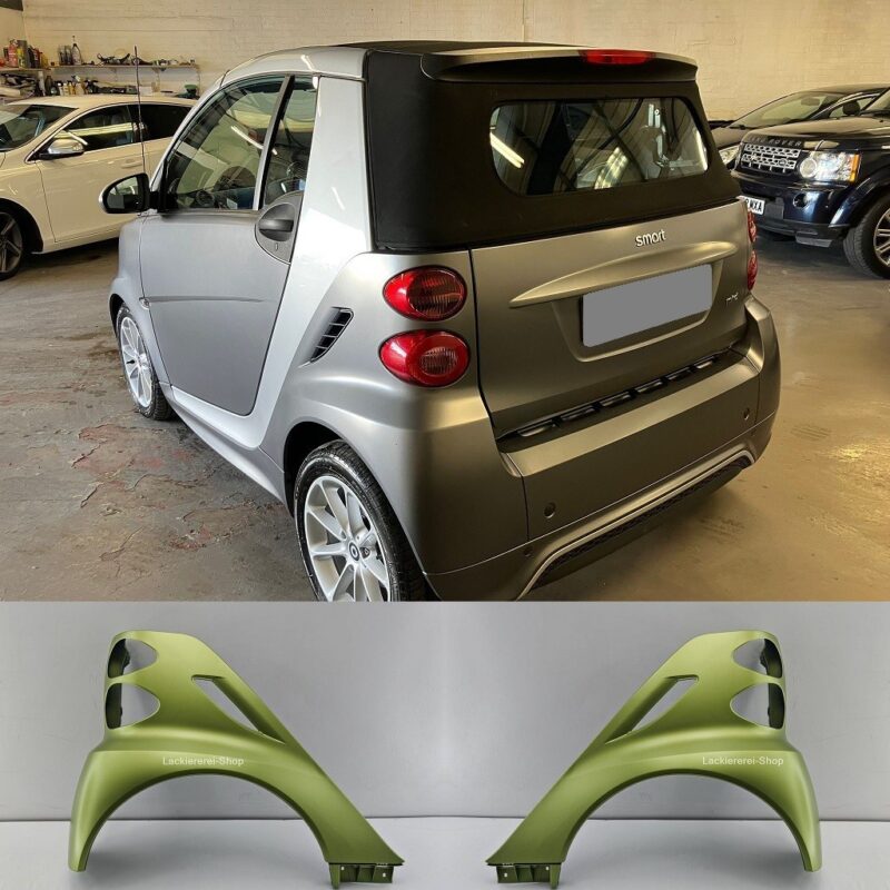 KOTFLÜGEL HINTEN LACKIERT IN WUNSCHFARBE NEU für Smart Fortwo 451 2007-2014