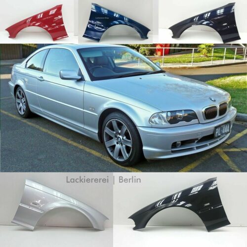 KOTFLÜGEL VORNE LACKIERT IN WUNSCHFARBE NEU für BMW 3 E46 Coupe & Cabrio 1999-2003