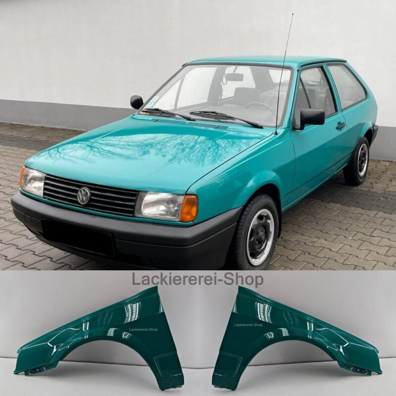 KOTFLÜGEL VORNE LACKIERT IN WUNSCHFARBE NEU für VW Polo 86C Coupe 1990-1994