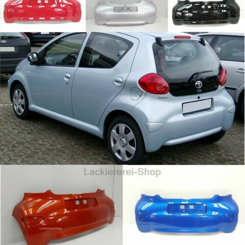 STOßSTANGE HINTEN LACKIERT IN WUNSCHFARBE NEU für Toyota Aygo 2005-2014
