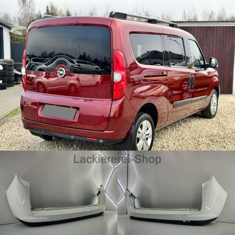 STOßSTANGE HINTEN LACKIERT WUNSCHFARBE NEU für Opel Combo/Fiat Doblo 2012-2018