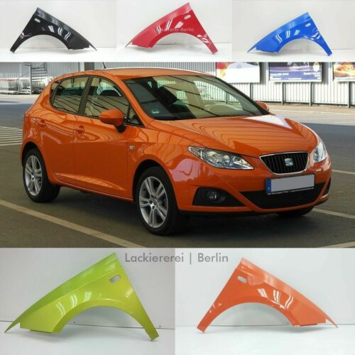 KOTFLÜGEL VORNE LACKIERT IN WUNSCHFARBE NEU für Seat Ibiza 2008-2017