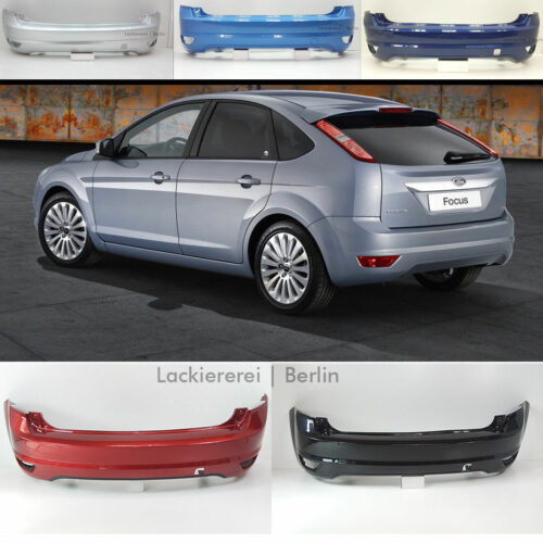 STOßSTANGE HINTEN LACKIERT WUNSCHFARBE NEU für Ford Focus Schrägheck 2008-2011