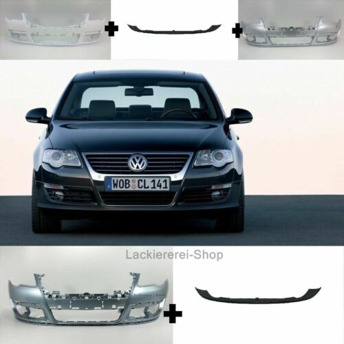 STOßSTANGE VORNE LACKIERT IN WUNSCHFARBE mit SPOILER NEU für VW Passat 3C B6 05-10