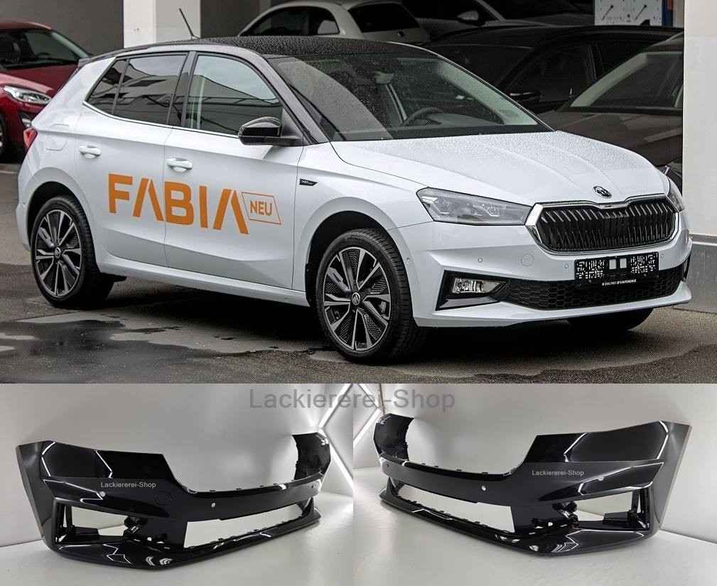 STOßSTANGE VORNE LACKIERT IN WUNSCHFARBE NEU für Skoda Fabia IV ab 2021-