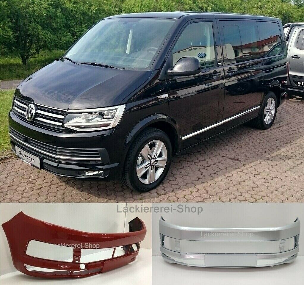 Vw T6 Multivan Caravelle 2015 2019 Stossstange Vorne Lackiert In Wunschfarbe Neu Lackiererei Shop De