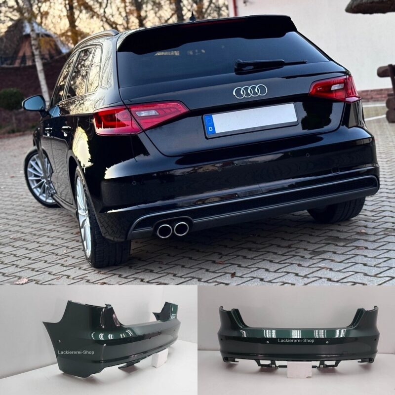 STOßSTANGE HINTEN LACKIERT IN WUNSCHFARBE ORIGINALTEIL NEU Audi A3 2012-2016 SPORTBACK S-LINE