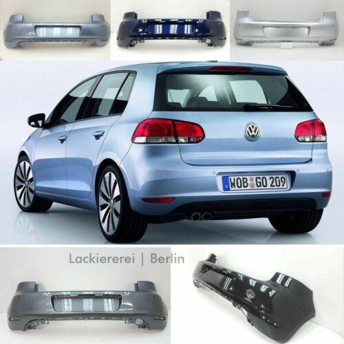 STOßSTANGE HINTEN LACKIERT IN WUNSCHFARBE NEU für VW Golf 6 mit PDC
