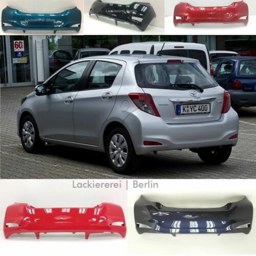 STOßSTANGE HINTEN LACKIERT IN WUNSCHFARBE NEU für Toyota Yaris 2011-2014