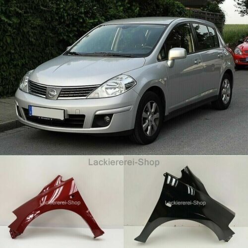 KOTFLÜGEL VORNE LACKIERT IN WUNSCHFARBE NEU für Nissan Tiida 2007-2011 