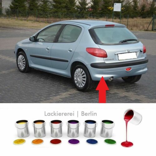 STOßSTANGE HINTEN LACKIERT IN WUNSCHFARBE NEU für Peugeot 206 1998-2003