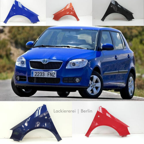 KOTFLÜGEL VORNE LACKIERT IN WUNSCHFARBE NEU für Skoda Fabia 5J 2007-2014