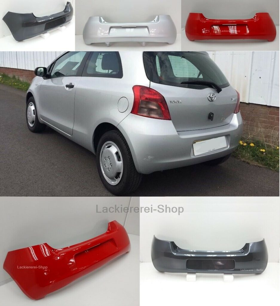 Abs Heckstostangenschutz Passend Fr Toyota Yaris 3 5 Trer 9 2011 8 2014 Ribbed Schwarz Glnzend main image 0
