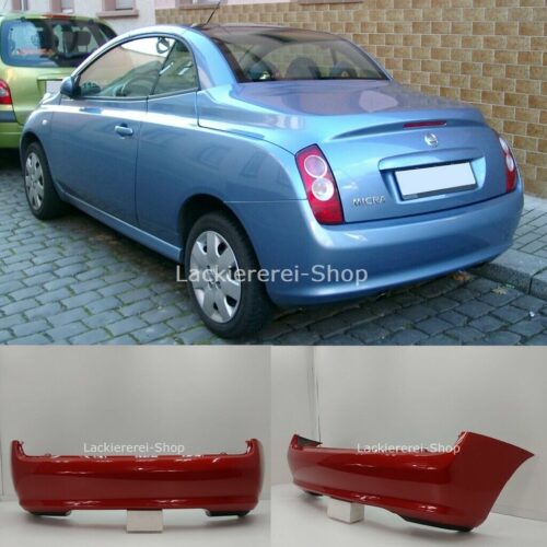 Nissan Micra C+C Cabrio 05-09 STOßSTANGE HINTEN LACKIERT IN WUNSCHFARBE ORIGINAL