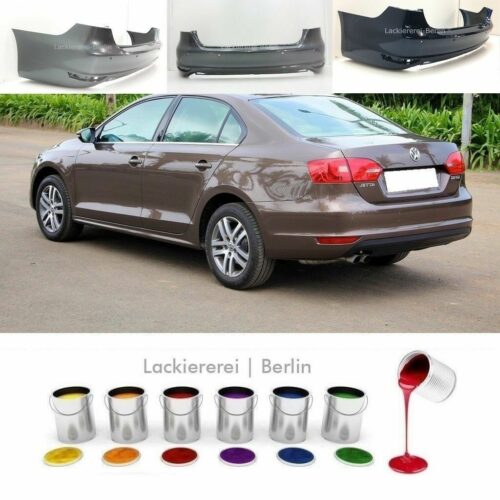 STOßSTANGE HINTEN LACKIERT IN WUNSCHFARBE NEU für VW Jetta 2010-2014 PDC