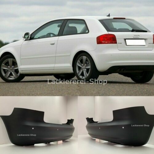 STOßSTANGE HINTEN UNLACKIERT  NEU für Audi A3 8P 2008-2012 Dreitürer PDC