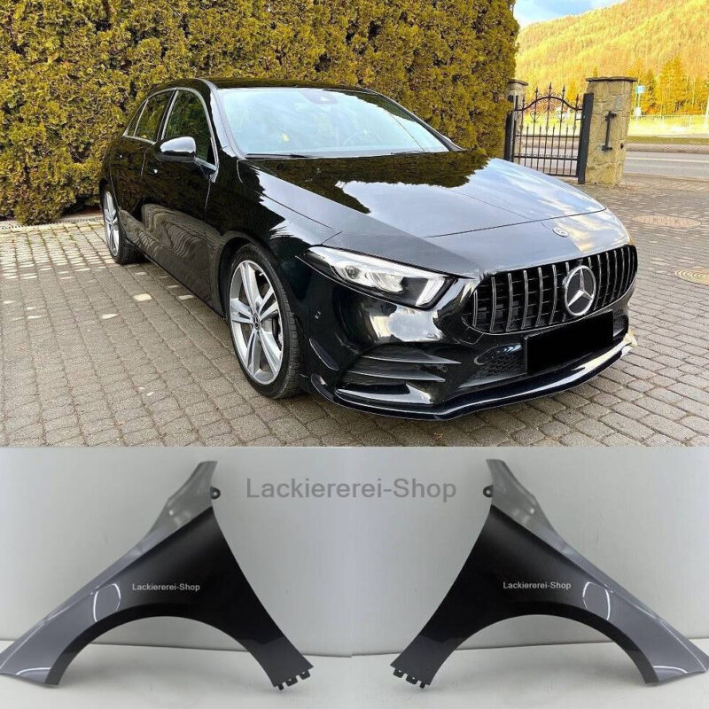 KOTFLÜGEL ALU VORNE LACKIERT IN WUNSCHFARBE NEU für Mercedes-Benz A-Klasse W177