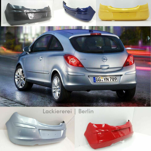 STOßSTANGE HINTEN LACKIERT IN WUNSCHFARBE NEU für Opel Corsa D 3-Türer ohne PDC