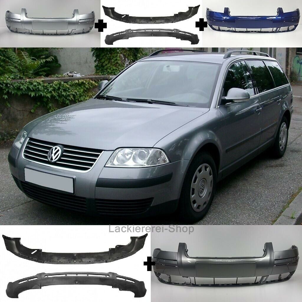 VW Passat 3BG 2000-2005 STOßSTANGE VORNE LACKIERT IN WUNSCHFARBE mit SPOILER! – lackiererei-shop.de